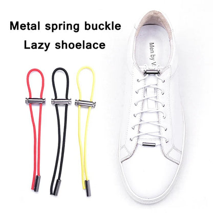 No Tie Elastic Shoelaces with Metal Lock - Quick and Easy for Kids and Adults!