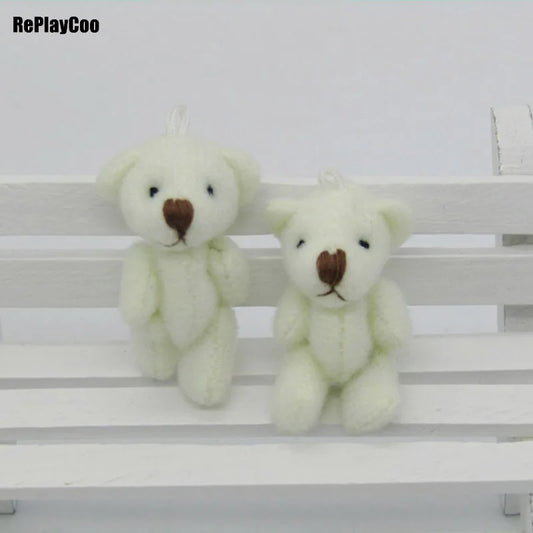 100PCS Kawaii Mini Teddy Bear Plush Toys - Perfect for Weddings & Gifts!